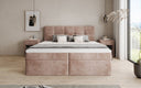Box Spring Bed Cozy II in Corduroy with Storage