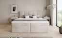 Box Spring Bed Cozy II in Corduroy with Storage