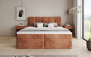 Box Spring Bed Cozy II in Corduroy with Storage