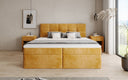 Box Spring Bed Cozy II in Corduroy with Storage