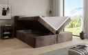 Box Spring Bed Cozy II in Corduroy with Storage