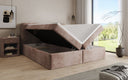 Box Spring Bed Cozy II in Corduroy with Storage