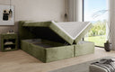 Box Spring Bed Cozy II in Corduroy with Storage