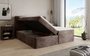 Box Spring Bed Cozy II in Corduroy with Storage