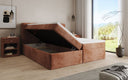 Box Spring Bed Cozy II in Corduroy with Storage