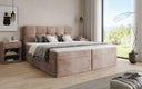 Box Spring Bed Cozy II in Corduroy with Storage