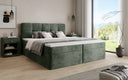 Box Spring Bed Cozy II in Corduroy with Storage
