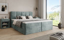 Box Spring Bed Cozy II in Corduroy with Storage