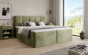 Box Spring Bed Cozy II in Corduroy with Storage