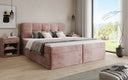 Box Spring Bed Cozy II in Corduroy with Storage