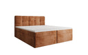 Box Spring Bed Cozy II in Corduroy with Storage