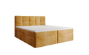 Box Spring Bed Cozy II in Corduroy with Storage