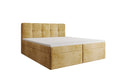 Box Spring Bed Cozy II in Corduroy with Storage