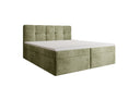 Box Spring Bed Cozy II in Corduroy with Storage