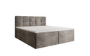 Box Spring Bed Cozy II in Corduroy with Storage