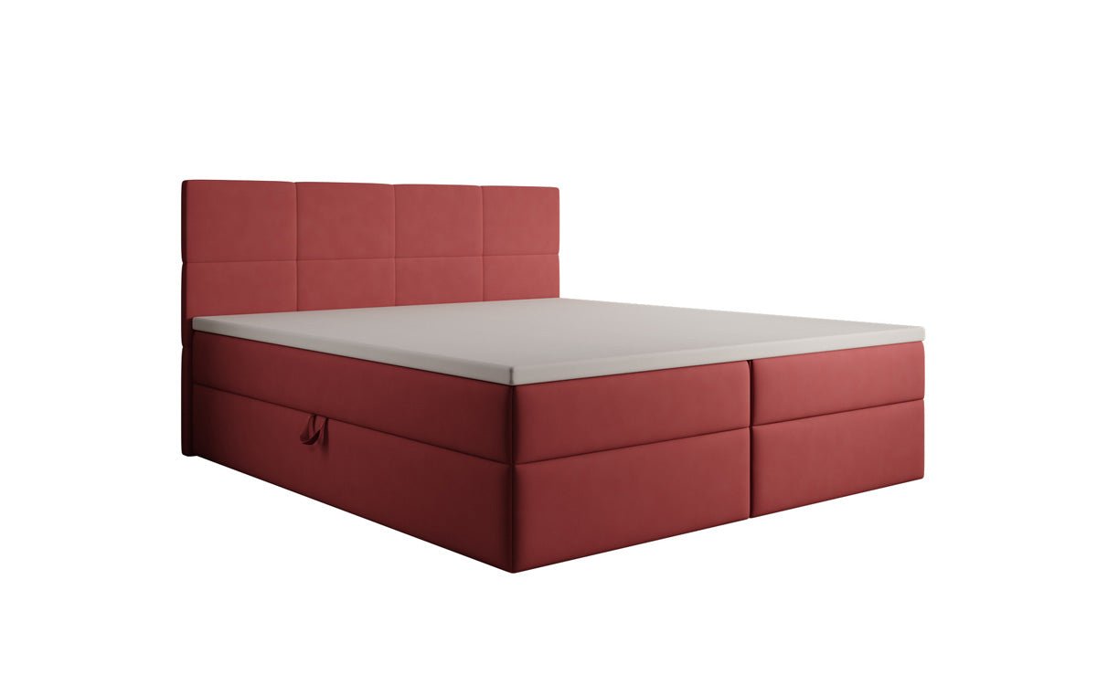 Boxspringbett Levi in Stoff mit Stauraum