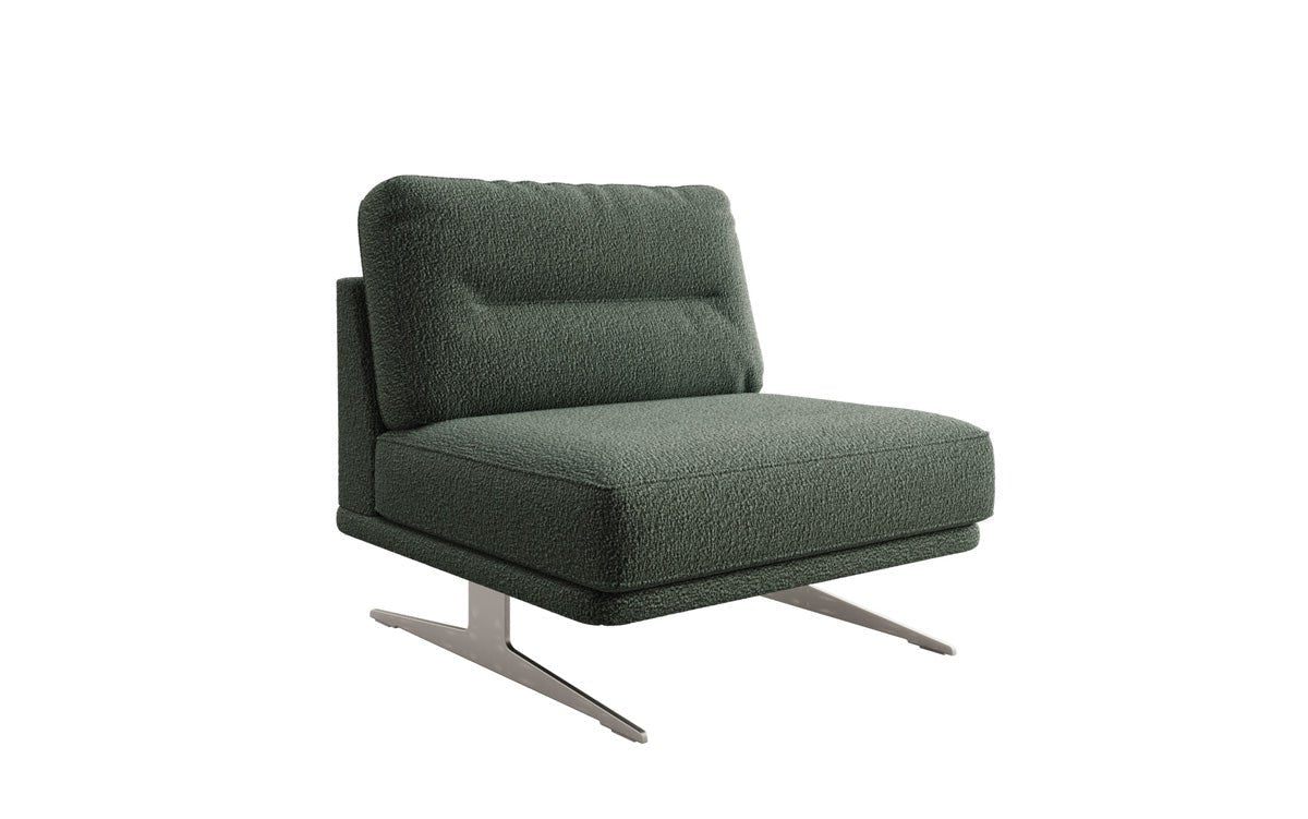 Designer Sofa-Sessel Torino ohne Armlehnen in Bouclé