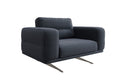 Designer Sofa-Sessel Torino mit Armlehnen in Bouclé