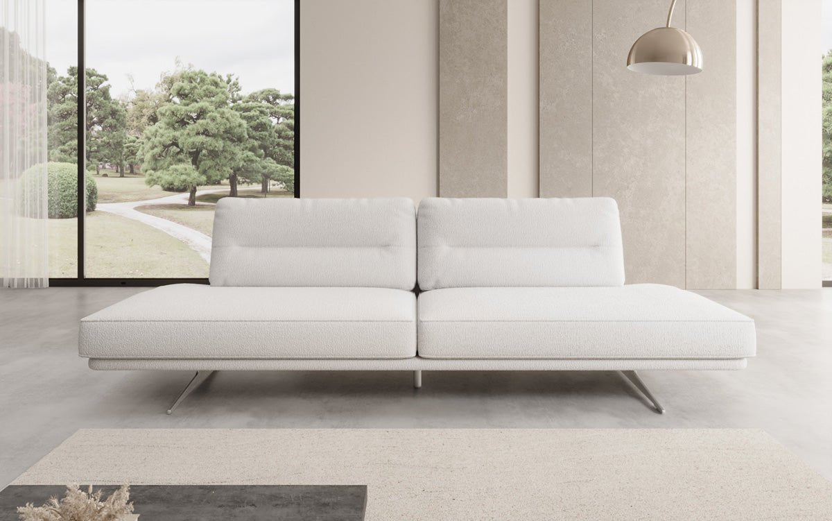 Designer Sofa Torino 3-Seater Open in Bouclé