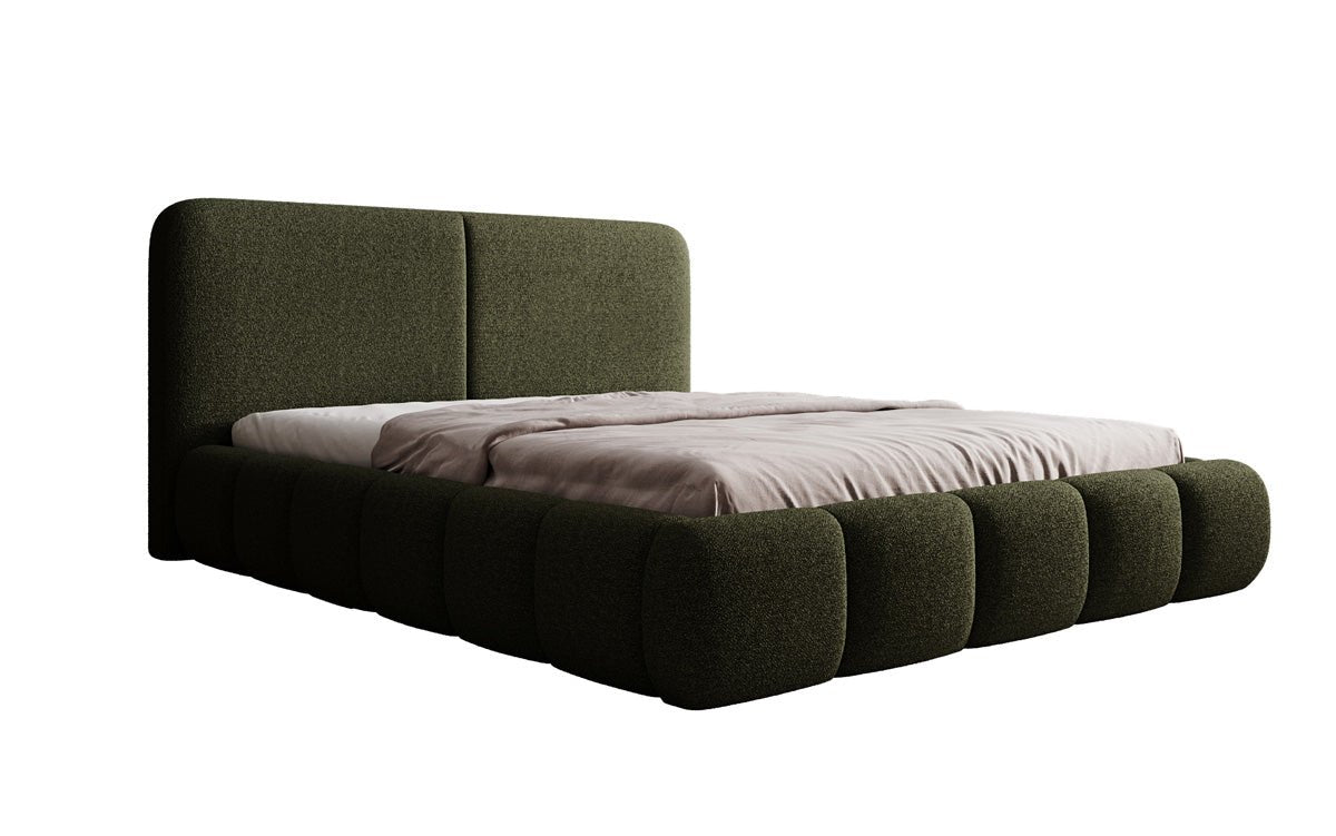 Designer Upholstered Bed Lolita in Bouclé with Storage
