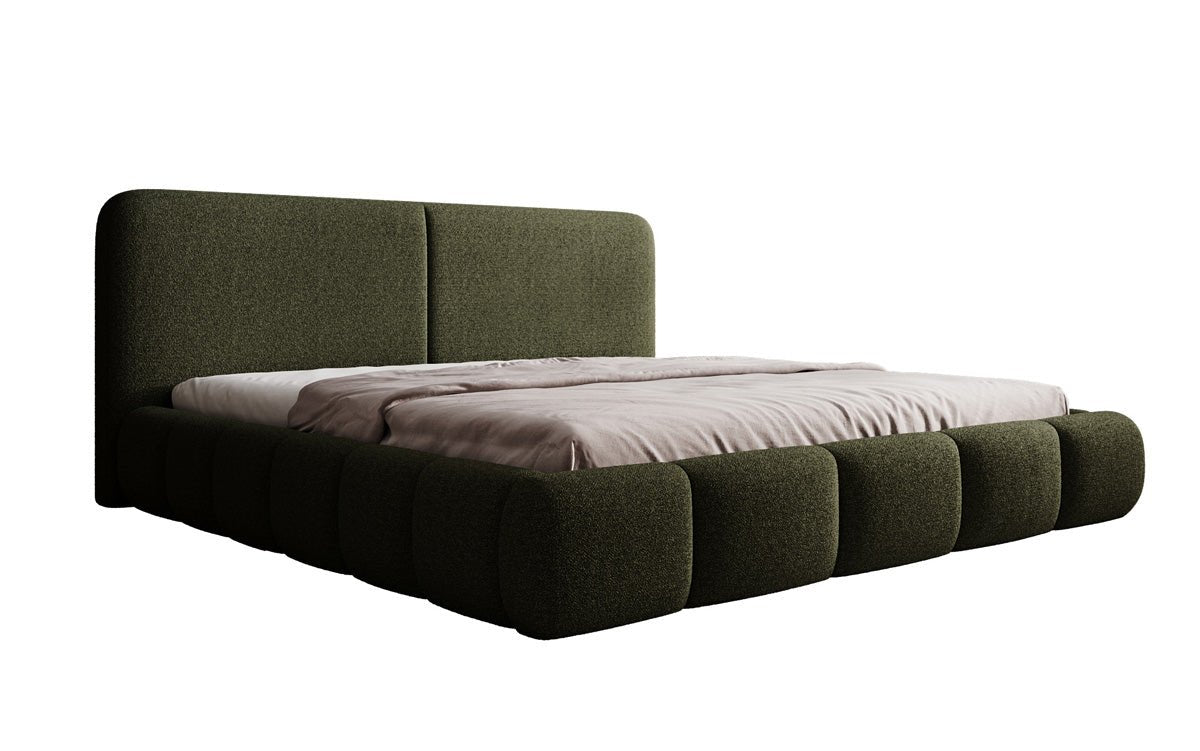 Designer Upholstered Bed Lolita in Bouclé with Storage