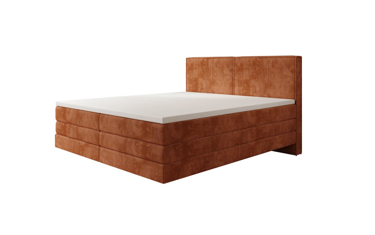 Boxspringbett Elara mit Schwebeoptik in Cord