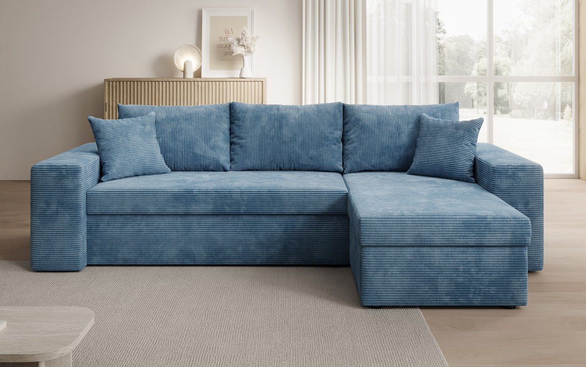 Designer Denver Cord Sofa with Sleeping and Folding Function