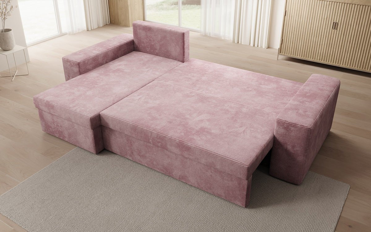 Designer Denver Cord Sofa with Sleeping and Folding Function