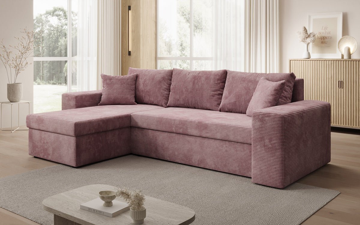 Designer Denver Cord Sofa with Sleeping and Folding Function