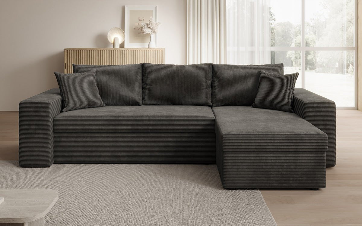 Designer Denver Cord Sofa with Sleeping and Folding Function