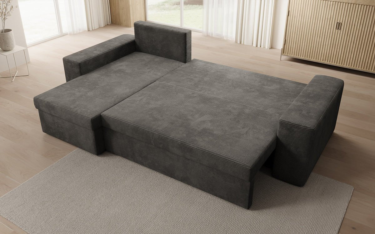 Designer Denver Cord Sofa with Sleeping and Folding Function