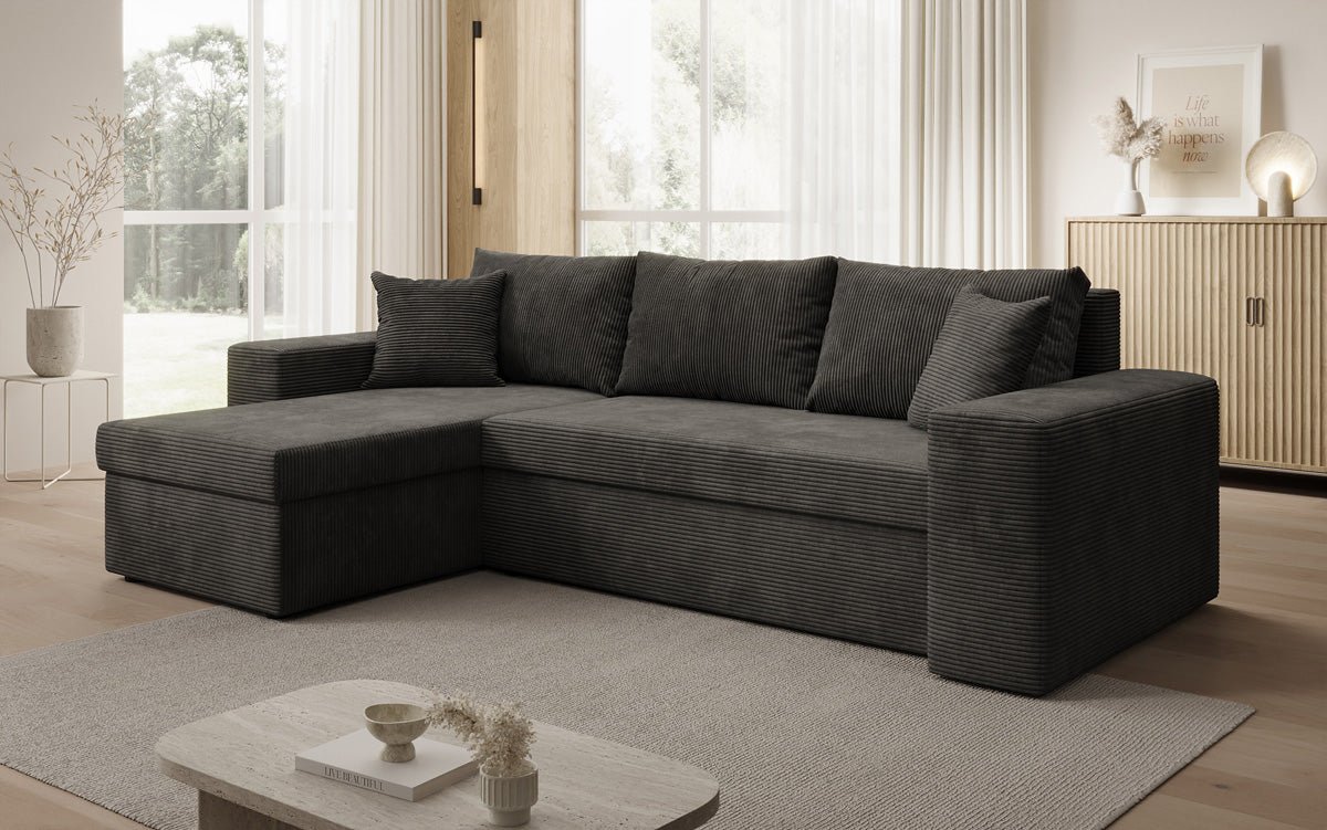 Designer Denver Cord Sofa with Sleeping and Folding Function
