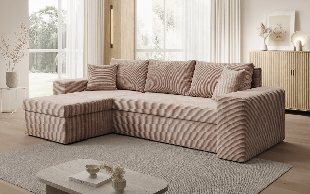 Designer Denver Cord Sofa with Sleeping and Folding Function