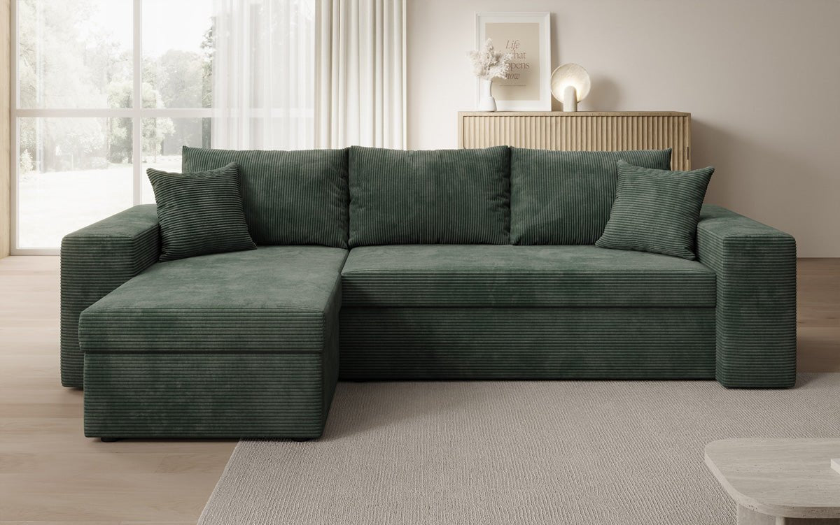 Designer Denver Cord Sofa with Sleeping and Folding Function
