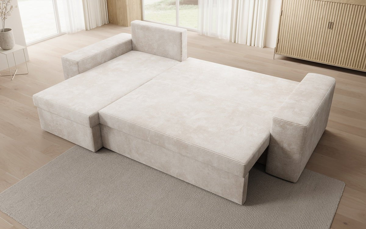 Designer Denver Cord Sofa with Sleeping and Folding Function