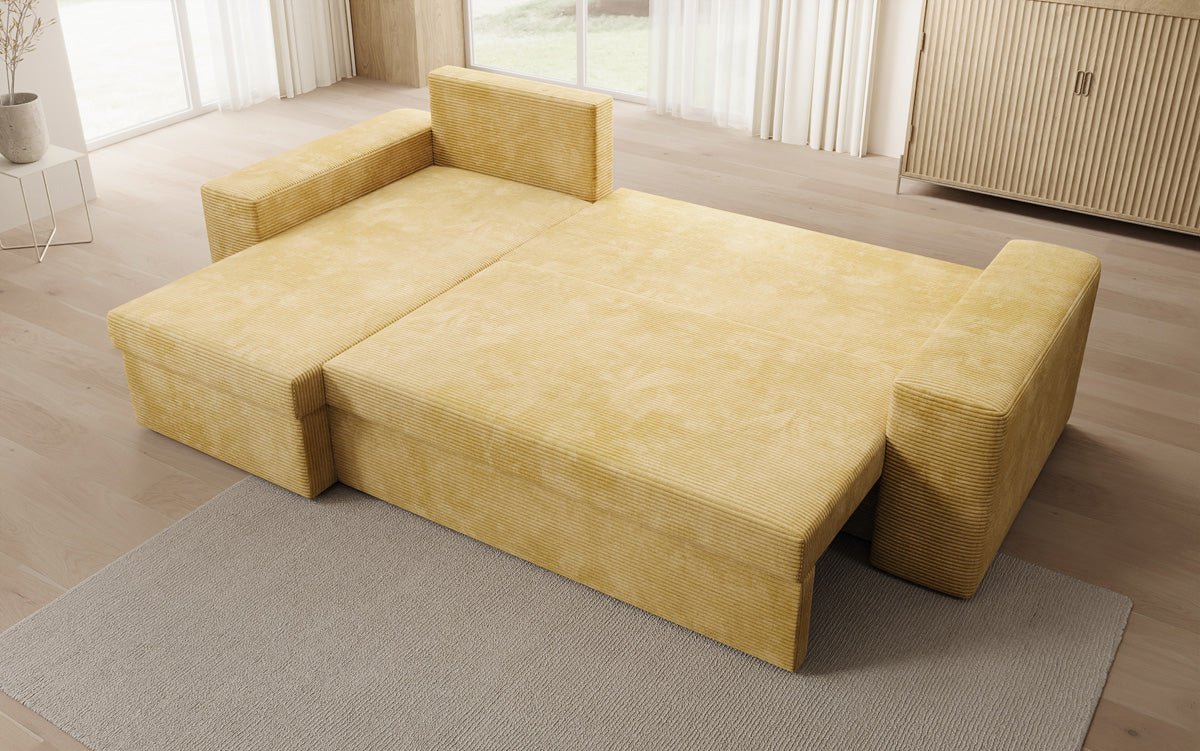 Designer Denver Cord Sofa with Sleeping and Folding Function