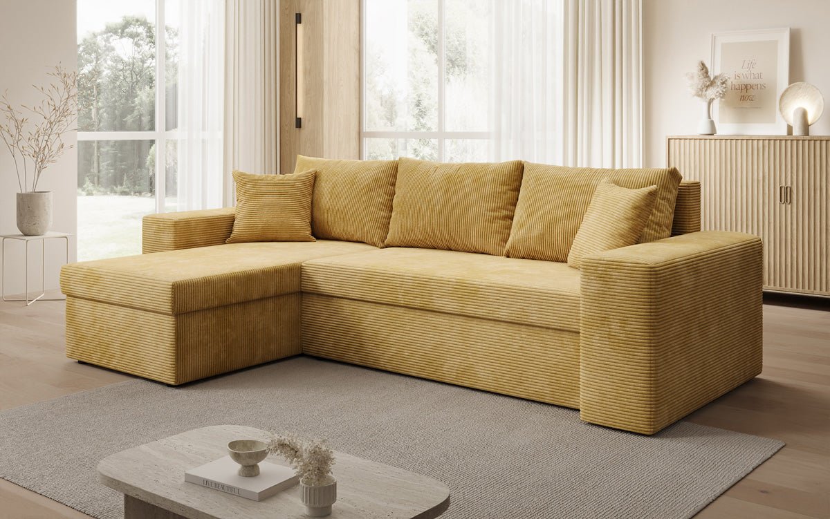 Designer Denver Cord Sofa with Sleeping and Folding Function