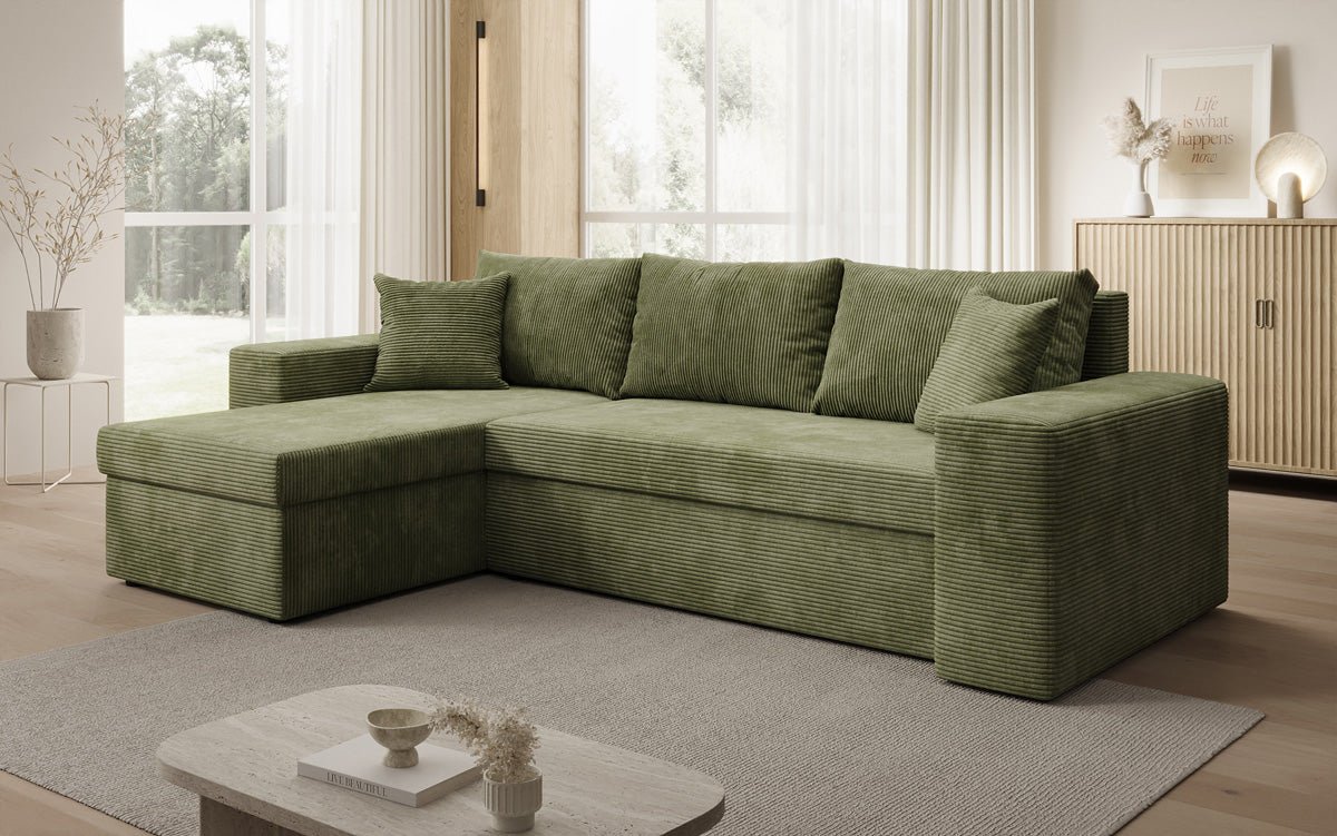 Designer Denver Cord Sofa with Sleeping and Folding Function