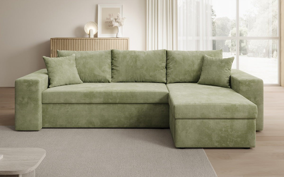 Designer Denver Cord Sofa with Sleeping and Folding Function