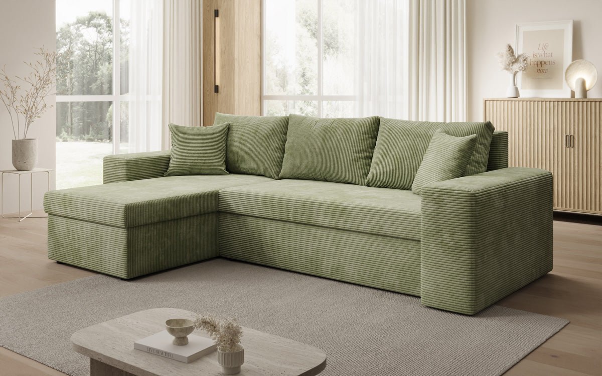 Designer Denver Cord Sofa with Sleeping and Folding Function