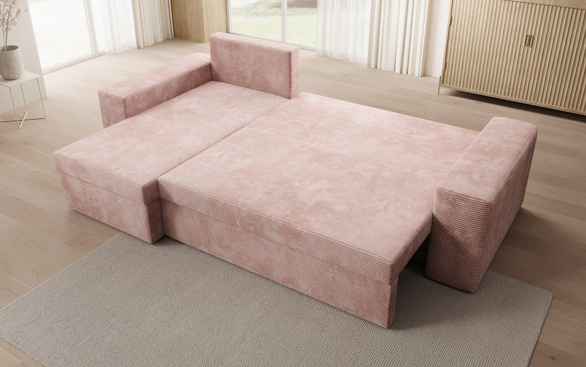 Designer Denver Cord Sofa with Sleeping and Folding Function