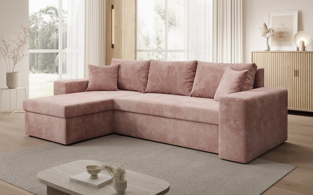 Designer Denver Cord Sofa with Sleeping and Folding Function