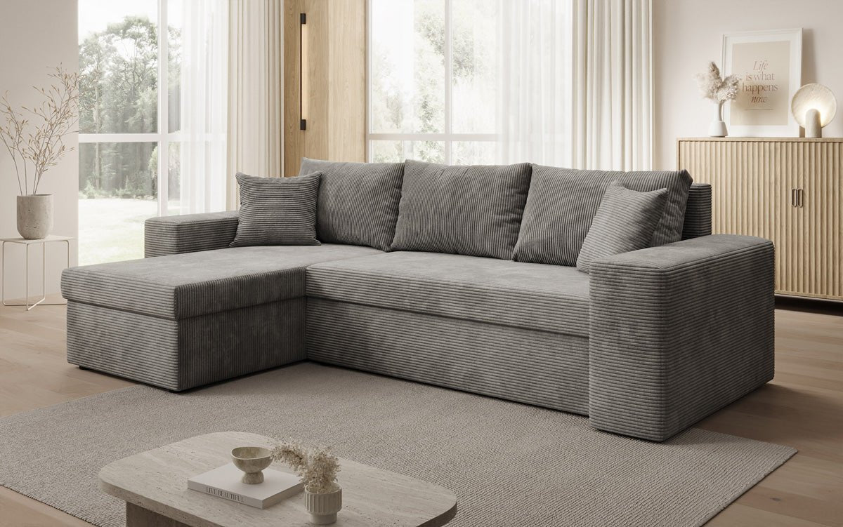 Designer Denver Cord Sofa with Sleeping and Folding Function