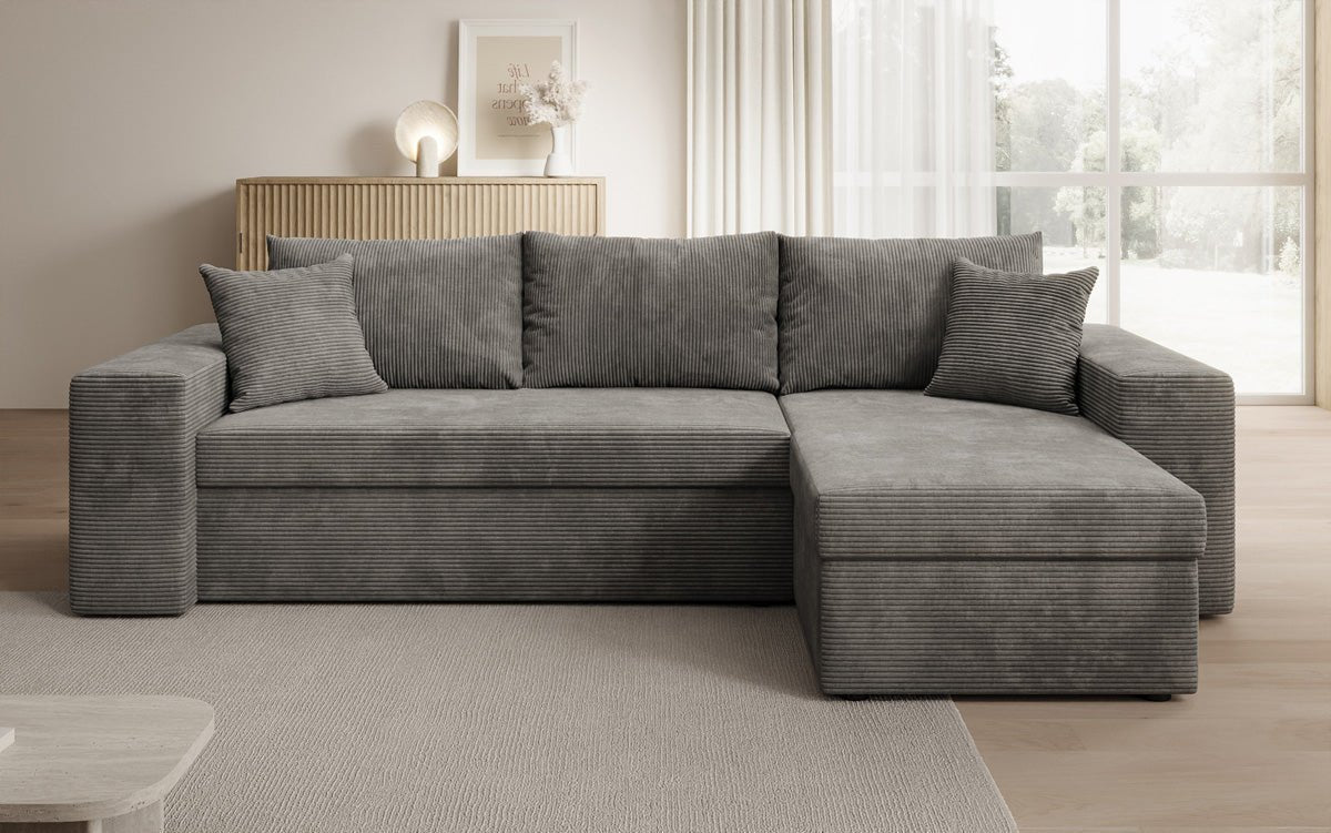 Designer Denver Cord Sofa with Sleeping and Folding Function