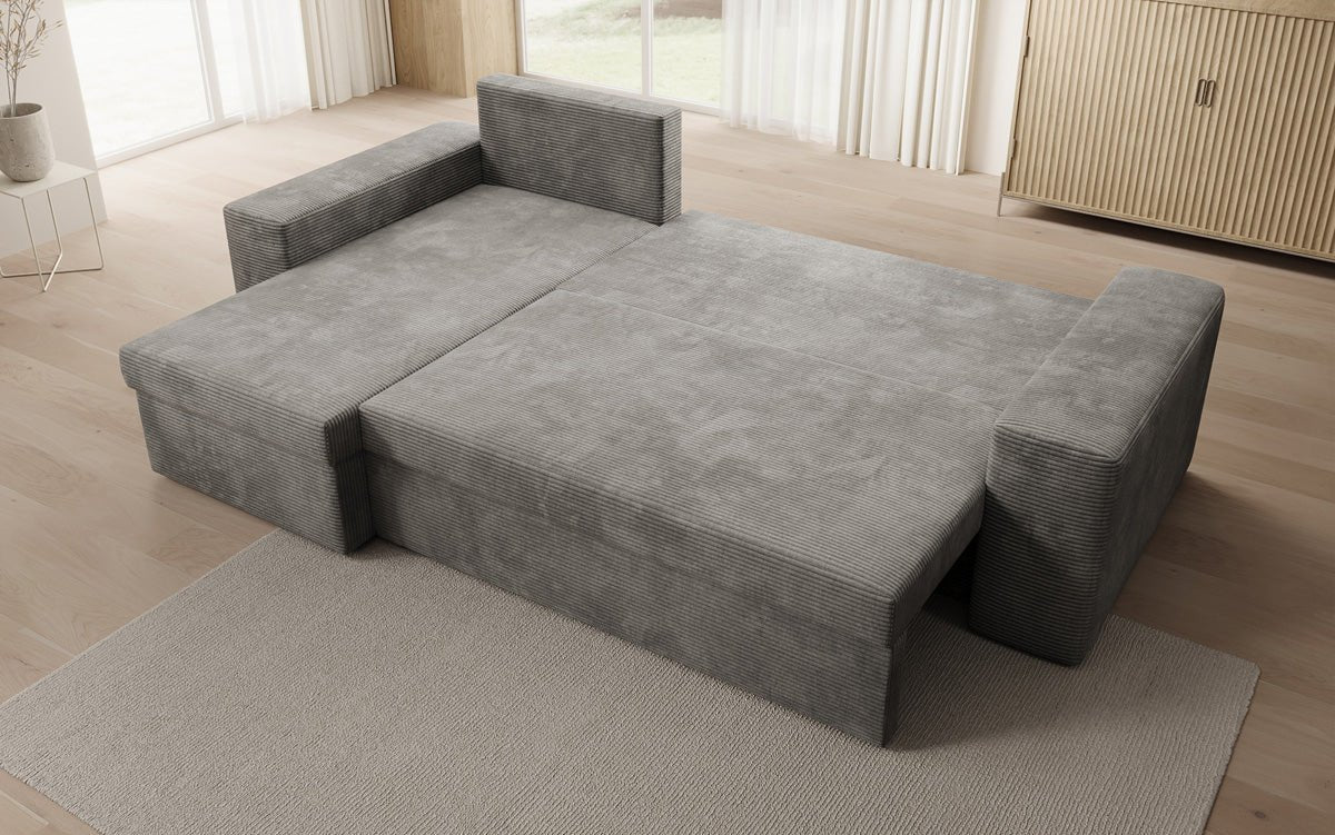 Designer Denver Cord Sofa with Sleeping and Folding Function