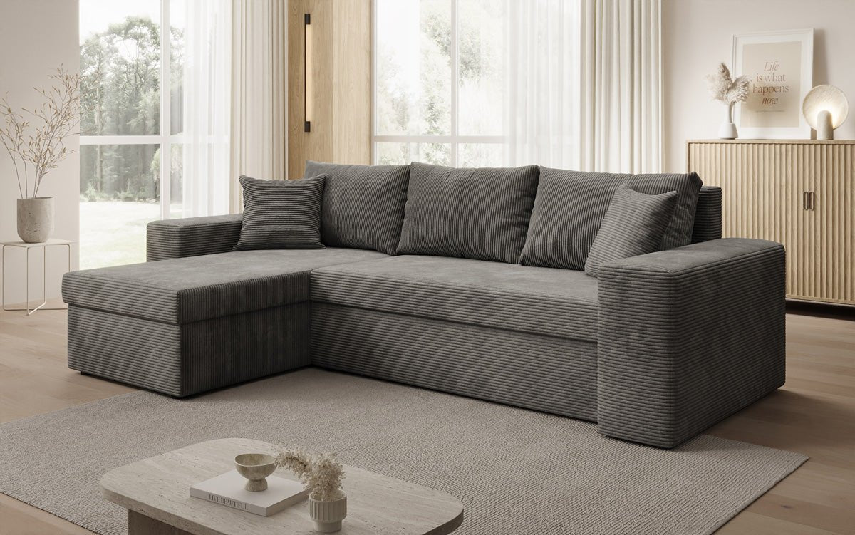 Designer Denver Cord Sofa with Sleeping and Folding Function