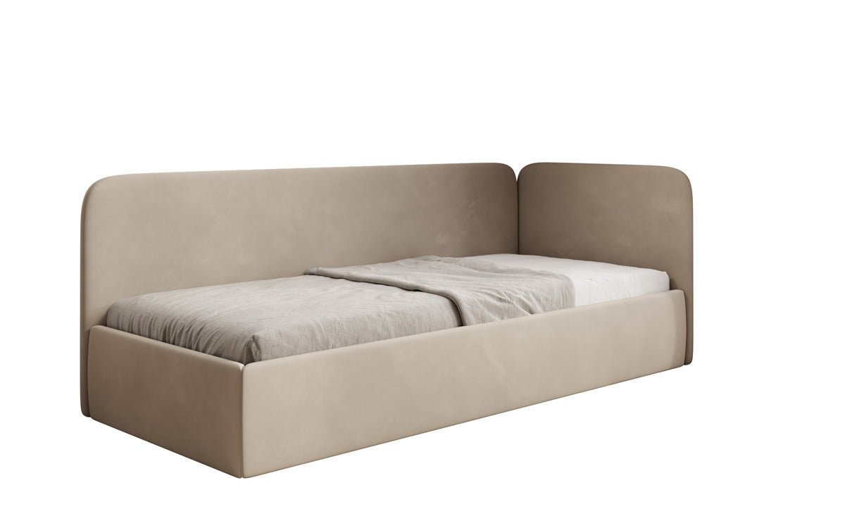 Designer Upholstered Bed/Guest Bed/Sofa Cleo with Storage