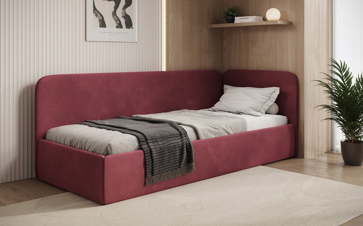 Designer Upholstered Bed/Guest Bed/Sofa Cleo with Storage