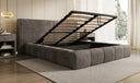 Designer Polsterbett Elise in Cord mit Stauraum