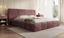 Designer Polsterbett Elise in Cord mit Stauraum